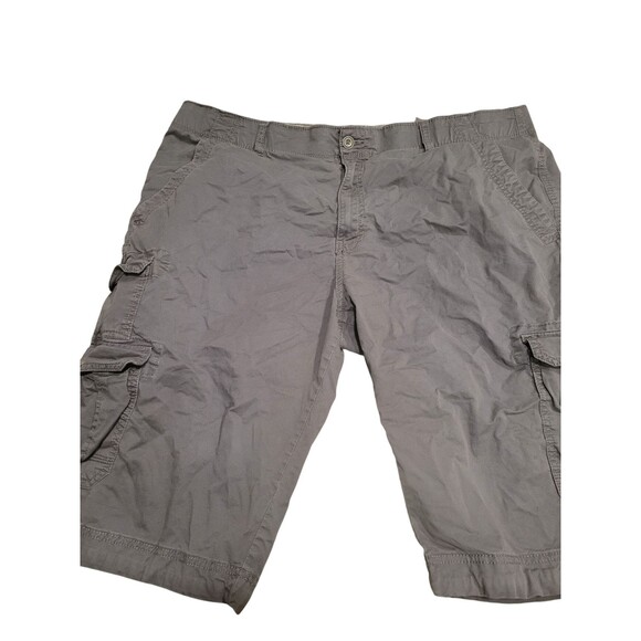 George Shorts Mens 42 Gray Cargo Multi Pocket Cotton Stretch Utility Knee Length - Picture 1 of 8
